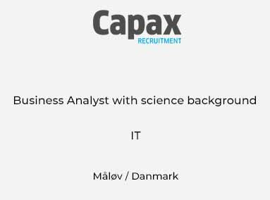 Business Analyst with science background