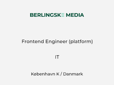 FrontEnd Engineer (platform)