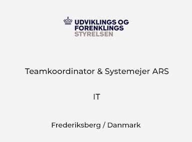 Teamkoordinator & Systemejer ARS