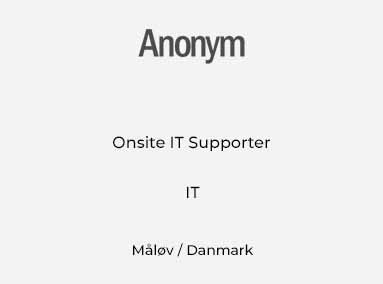 Onsite IT supporter