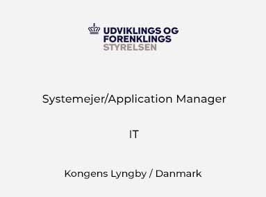 Systemejer/Application Manager