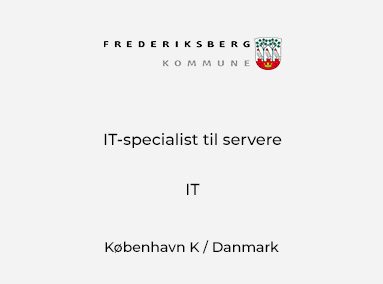 IT-specialist Servere
