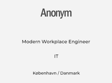 Modern Workplace Engineer
